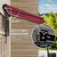 Auvent de jardin 10 pi x 8 pi - rouge Et eau - Tissu, manivelle manuelle, cadre en aluminium pour terrasse, auvent rouge pour balcon. Eau. Cadre. Manivelle. Convient aux balcons. Fixation multi-surfaces. Soleil réglable