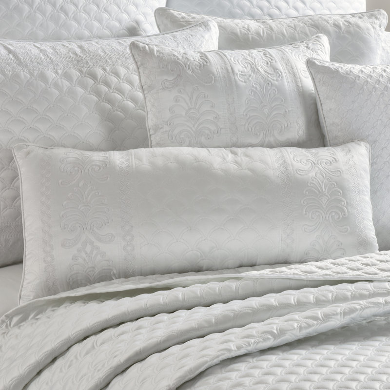 Coussin décoratif Lyndon Boudoir, Blanc