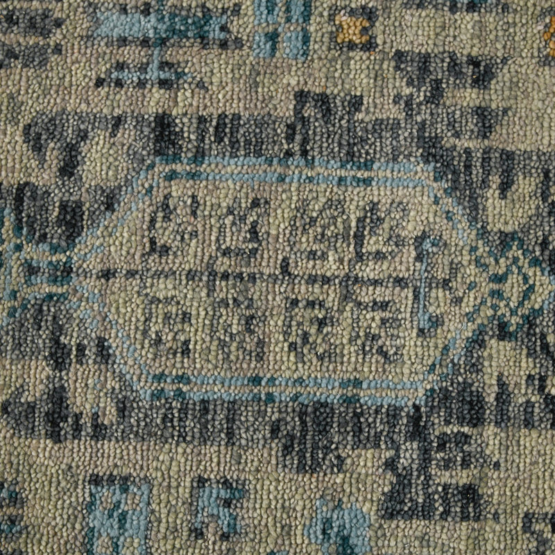 Tapis rectangulaire en laine noué à la main de style sud-ouest beige / gris / brun, Rectangle 2 pi x 3 pi