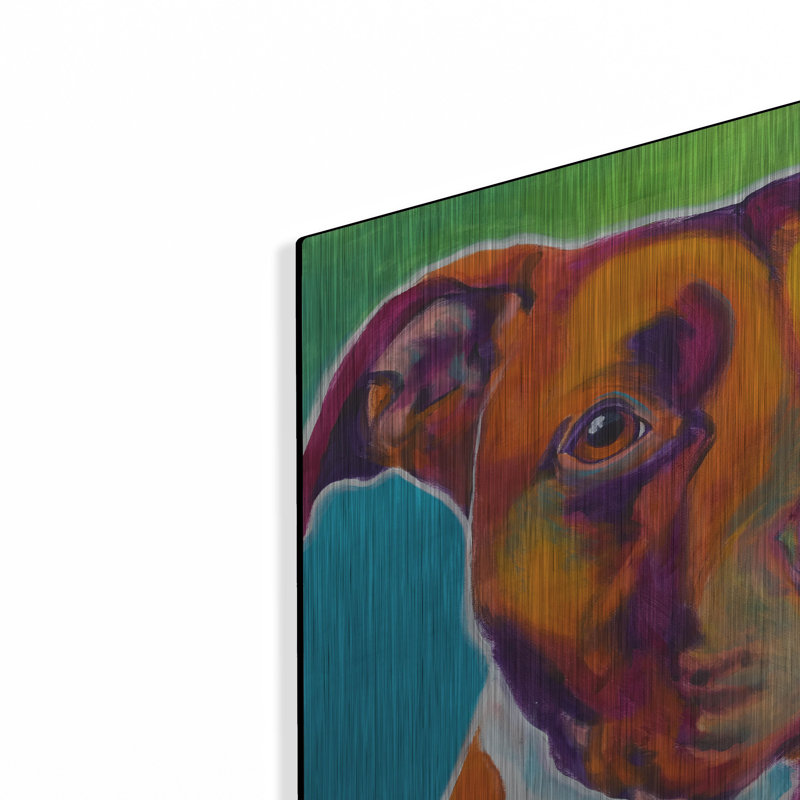 «Pit Bull - Red» par Dawg Painter, H 12 po x l 12 po