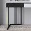 Bureau rectangulaire noir fabriqué avec 1 tiroir-108341553