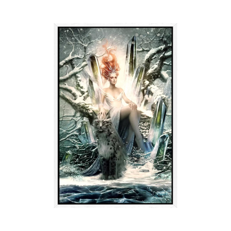 Crystal by Melanie Delon - Print on Canvas, White Framed, 101.6 cm H x 66.04 cm W