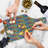 Ambesonne Penguin Tempered Glass Cutting Board Colourful Frame Animals Multicolor