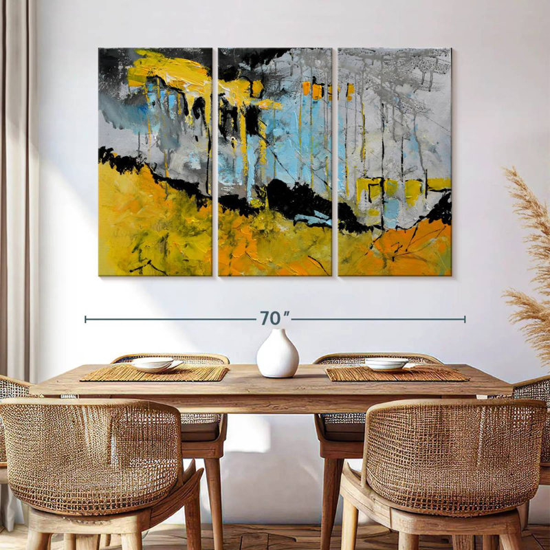 Avery Bleeding Sunrise Abstract, 42" H x 65" W