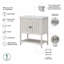 Ensemble de meuble-lavabo double 32 "avec miroir 