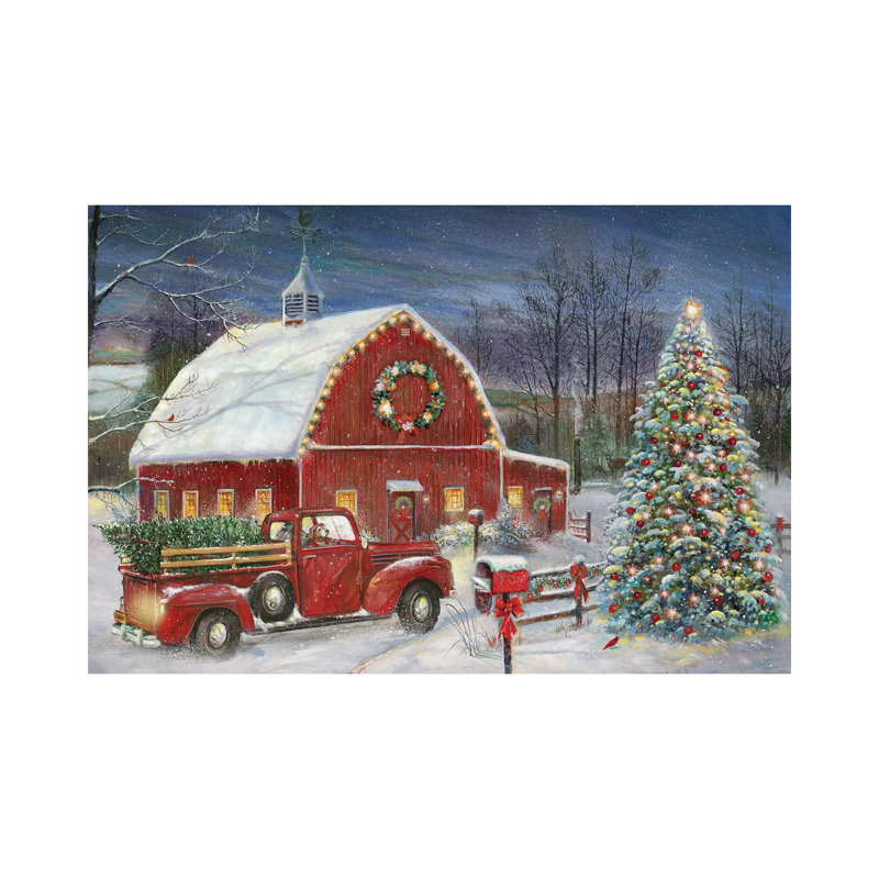 «Christmas Anticipation», reproduction d'art sur toile tendue