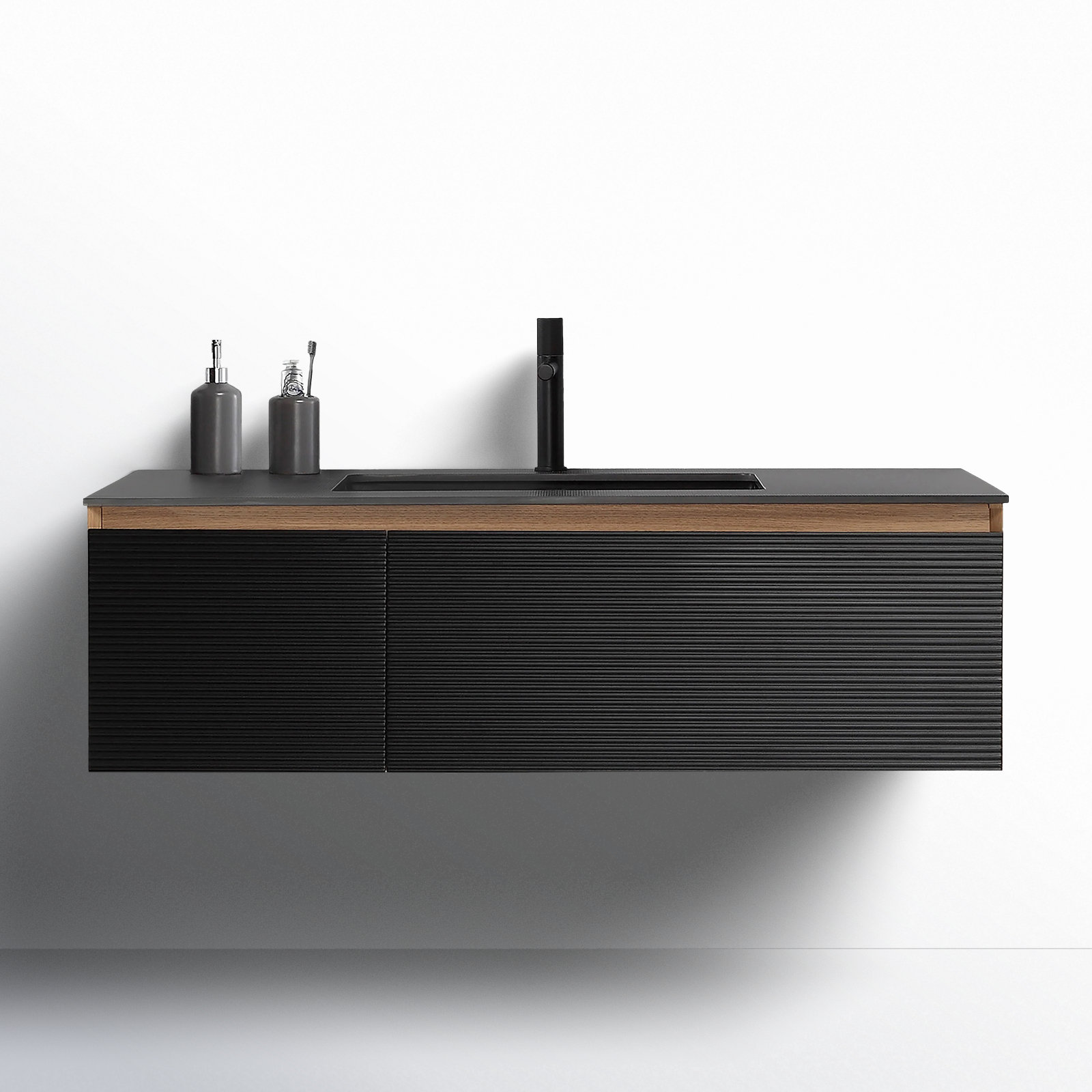 Diella 48'' Single Bathroom Vanity, Matte Black