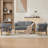 Teddy fleece 2-seater Sofa, Metal Frame-247749774