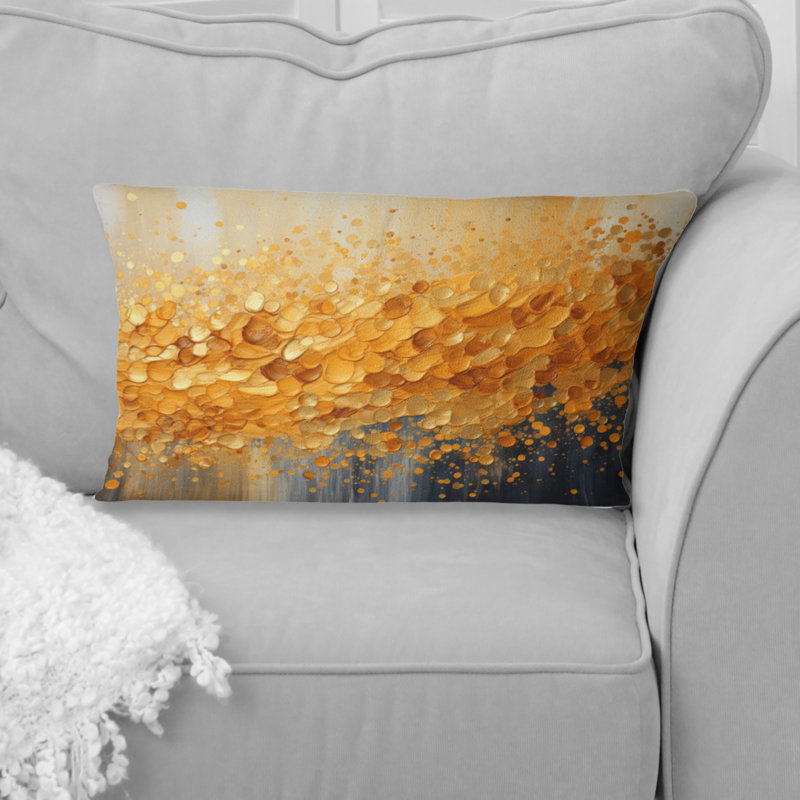Coussin Golden Radiance I - Abstract Landscape