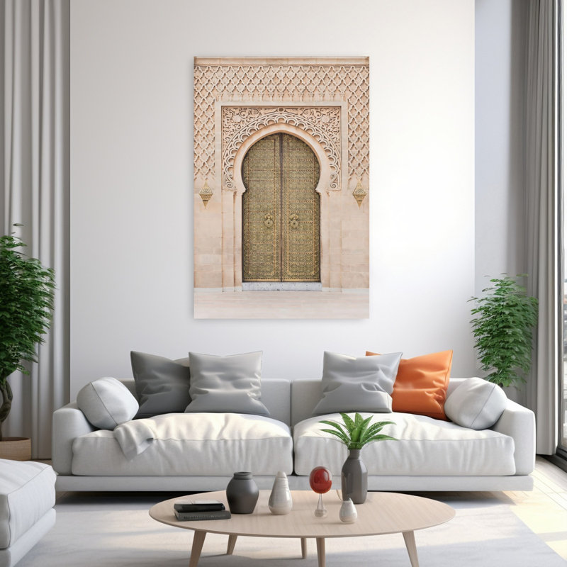 Art mural marocain contemporain, H 60 po x l 40 po