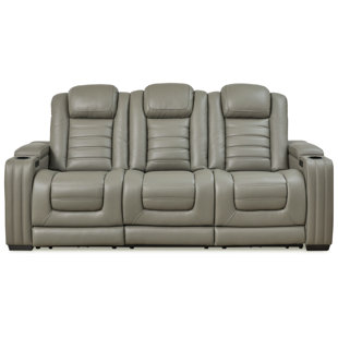 Claude Dual Power Headrest and Lumbar Support Reclining Sofa in