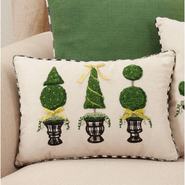 Reba Merry Christmas Pillow The Holiday Aisle Color: Dark Green, Product Type: Throw Pillow