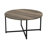 Gateshead Jamestown Round Coffee Table Rustic Wood Grain and Metal-263614578