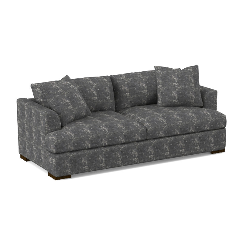 Lucia Sofa, American Walnut, Filigree Ivory 100% Polyester
