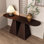 Modern simple solid wood console table