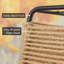 Luminaire suspendu chic moderne 15 po + cadre en rotin, finition noire
