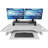  46 in. White Height Adjustable Standing Desk Converter with Double Monitor Mount Stand and Deep Keyboard Tray-563316689