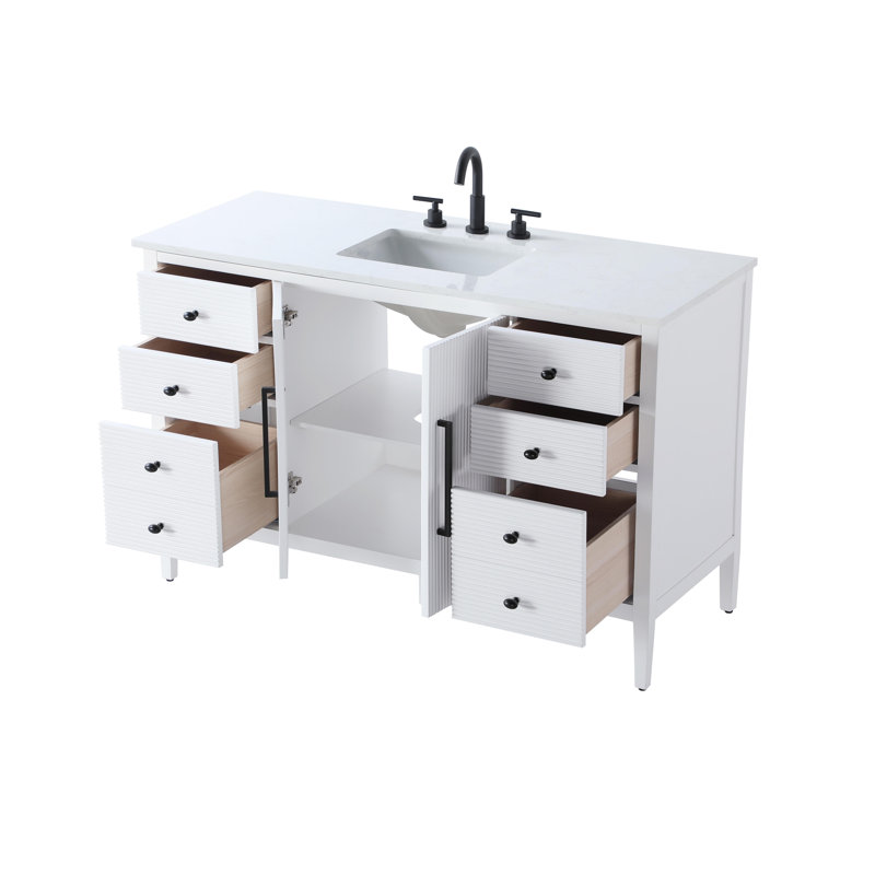 Meuble-lavabo simple 54 po, Blanc