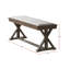 Banc de salle à manger contemporain en bois de frêne gris massif 1 pièce