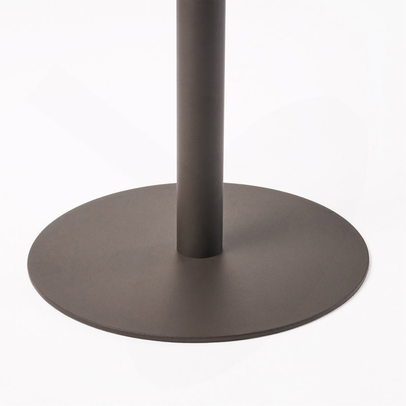 Table de bar d'extérieur ronde en rotin de polyéthylène de 26 po, Multibrown