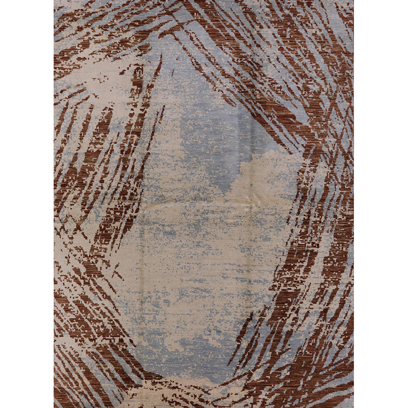 Tapis brun à motif oriental, Rectangle 2 pi x 4 pi