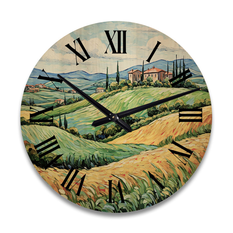 Horloge murale Vangogh Rolling Hills III - Vangogh, Grand