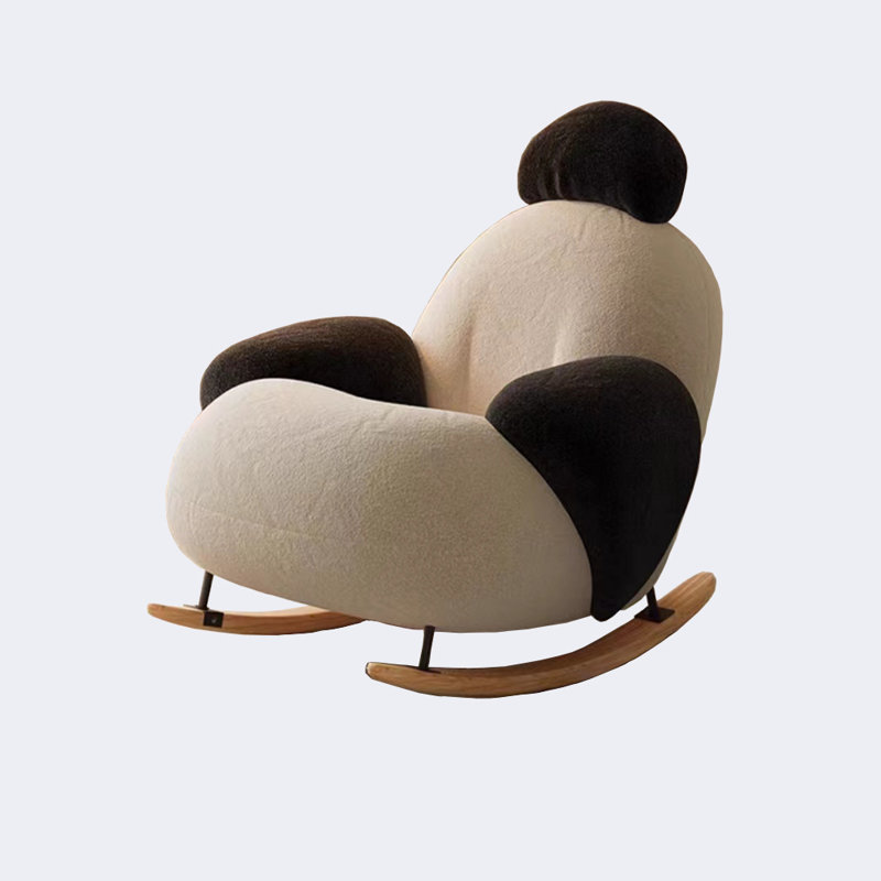 Chaise berçante Sweet and Cute, Noir / blanc