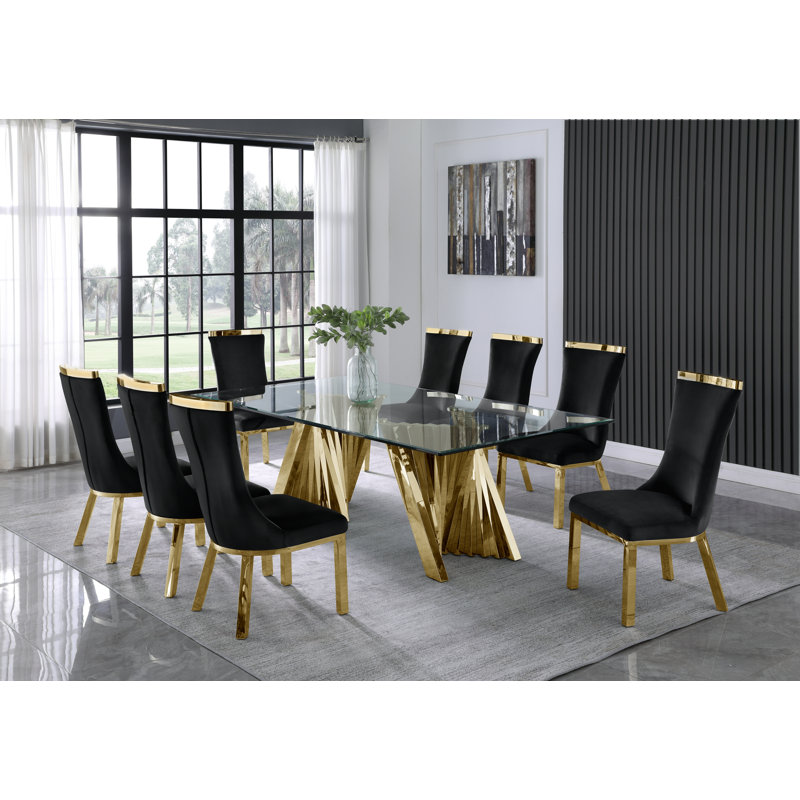 Ensemble repas pour 8 personnes, Noir