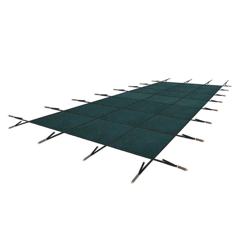 Housse de sécurité rectangulaire pour piscine, filet, L 479,92 po x P 239,76 po, Vert