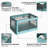 Medium Collapsible Storage Box Bin, 5 Side Clear Open Access Stackable w/ Lid, Wheels-1249410764-1242576479