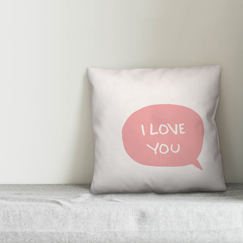 Reversible Throw Pillow, 16"H x 16"W