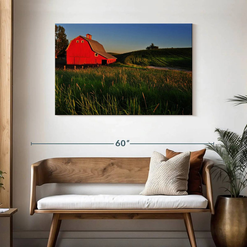 Lilie Countryside Red Barn, 30" H x 45" W
