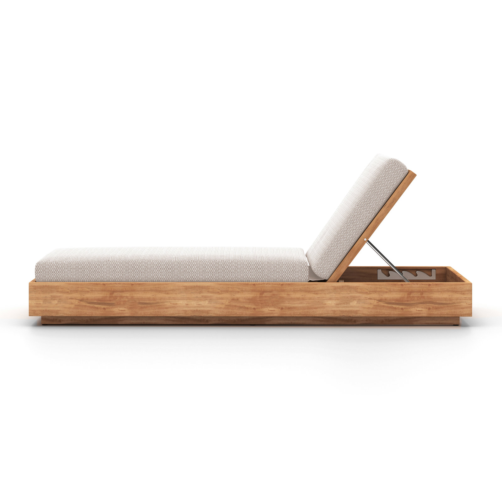 Arvad 27.5'' Outdoor Teak Chaise Lounge, Faye Sand