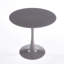 31.5" Grey Colour Top Tulip Table Mid-Century Dining Table For 2-4 People With Round Mdf Table Top, Pedestal Dining Table, End Table Leisure Coffee Table-526882396-526882397