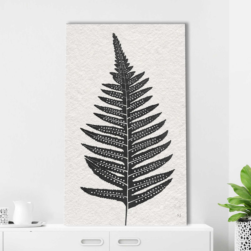 «Forest Fern IV» par Susan Jill - Peinture, H 30 po x l 18 po, Toile tendue