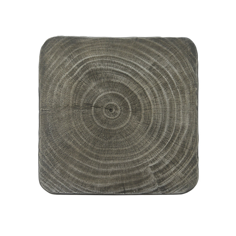 Esdert MGO Twist Shape Side Table, Gray, 26.8" H x 12.5" W x 12.5" D
