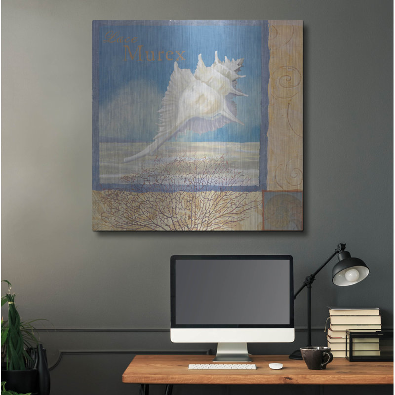  «Ocean Beauties 1» par Art Licensing Studio, art mural en métal, 36 po x 36 po, H 36 po x l 36 po
