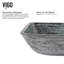 Lavabo de salle de bain rectangulaire en verre avec robinet H 10 po L 18 po x l 13 po x H 4 po Donatello-44823660-44835739