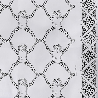 Frog Treillage 30' L x 27" W Wallpaper Roll