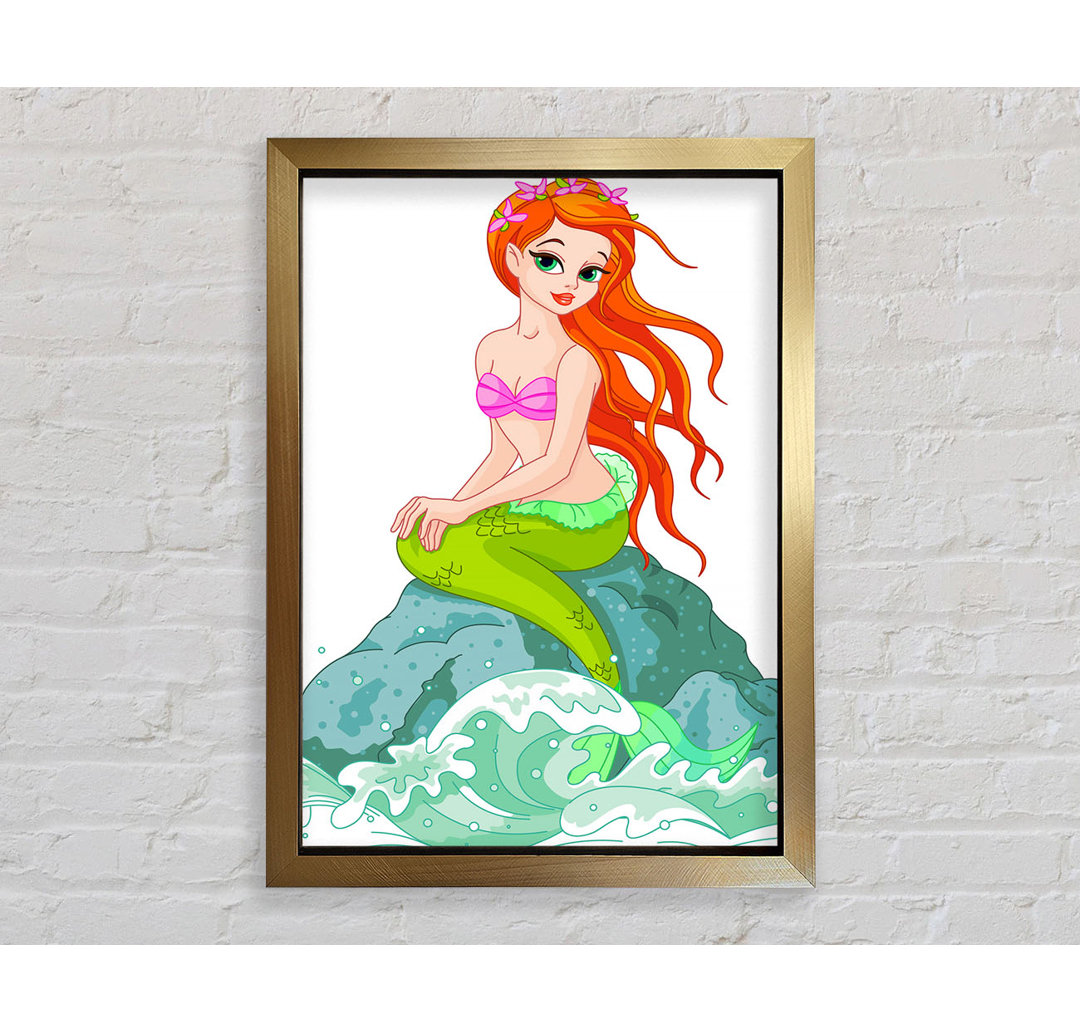 Mermaid Splash - Einzelner Bilderrahmen Kunstdrucke