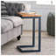 Table d'appoint rectangulaire antique naturelle avec plateau en bois et base en métal