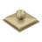 DryShield 6" Brushed Gold square grid drain-126309770