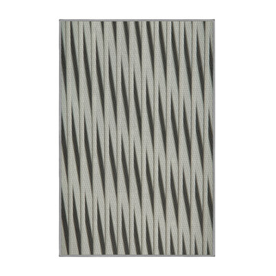 Tapis beige/noir à motifs