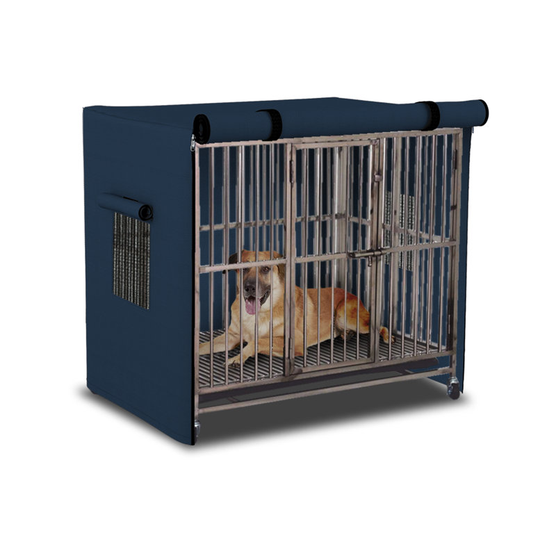 Housse de caisse pour chien robuste et résistante aux intempéries Dearra, H 21 po x l 31 po x P 20 po, Bleu