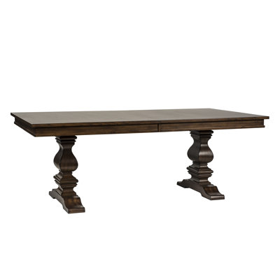 Table de salle à manger à tréteaux Barlow avec rallonge amovible de 24 po