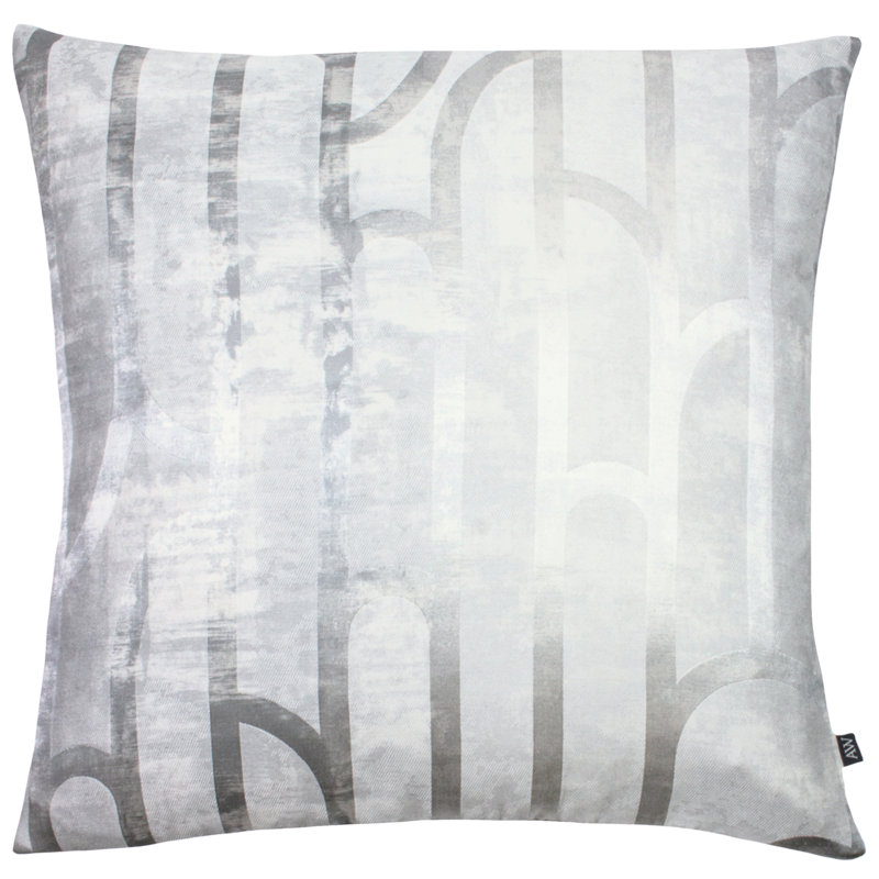 Breault Geometric Square Cushion, Platinum/Silver, Pillow Cover Only - No Insert