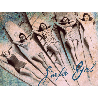 «Surfer Girl» par Brandi Fitzgerald, impression sur toile tendue
