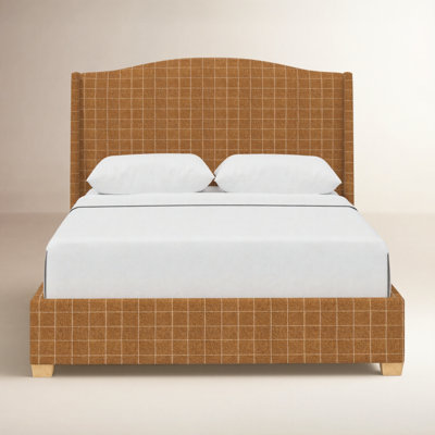 Allis Upholstered Wingback Bed