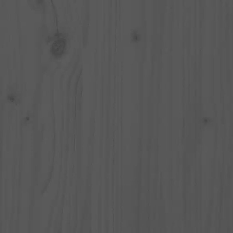 Leyte Solid Wood Bed, Grey, European Single (90 x 200 cm)