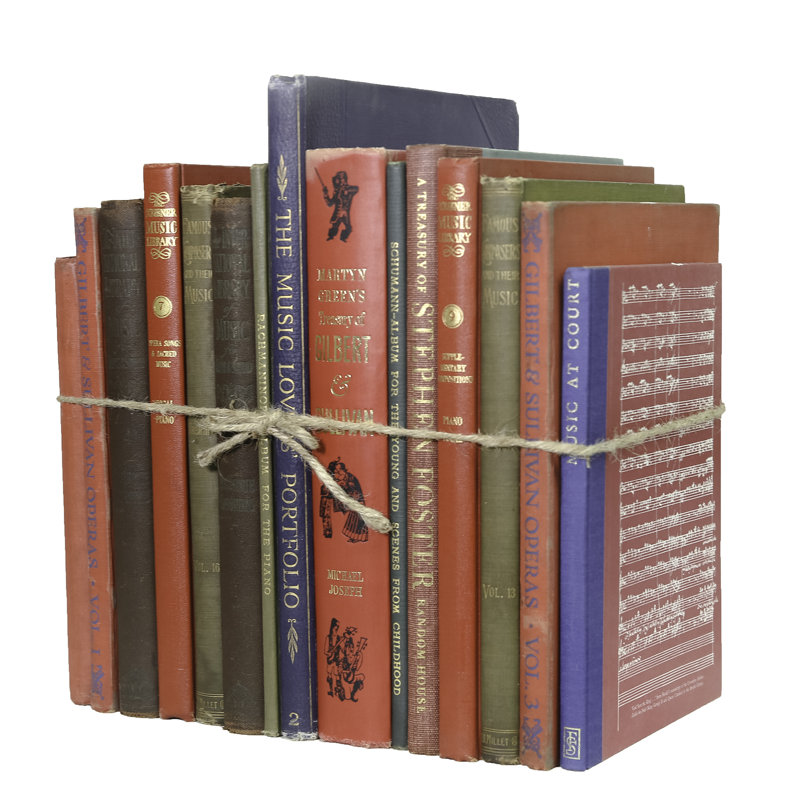 Decorative Books - Vintage Music Oversized Book Bundle - 1 Foot of Books